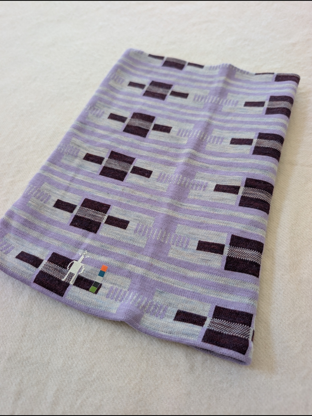 Smartwool Merino Wool Neck Gaitor Scarf Purple and Gray